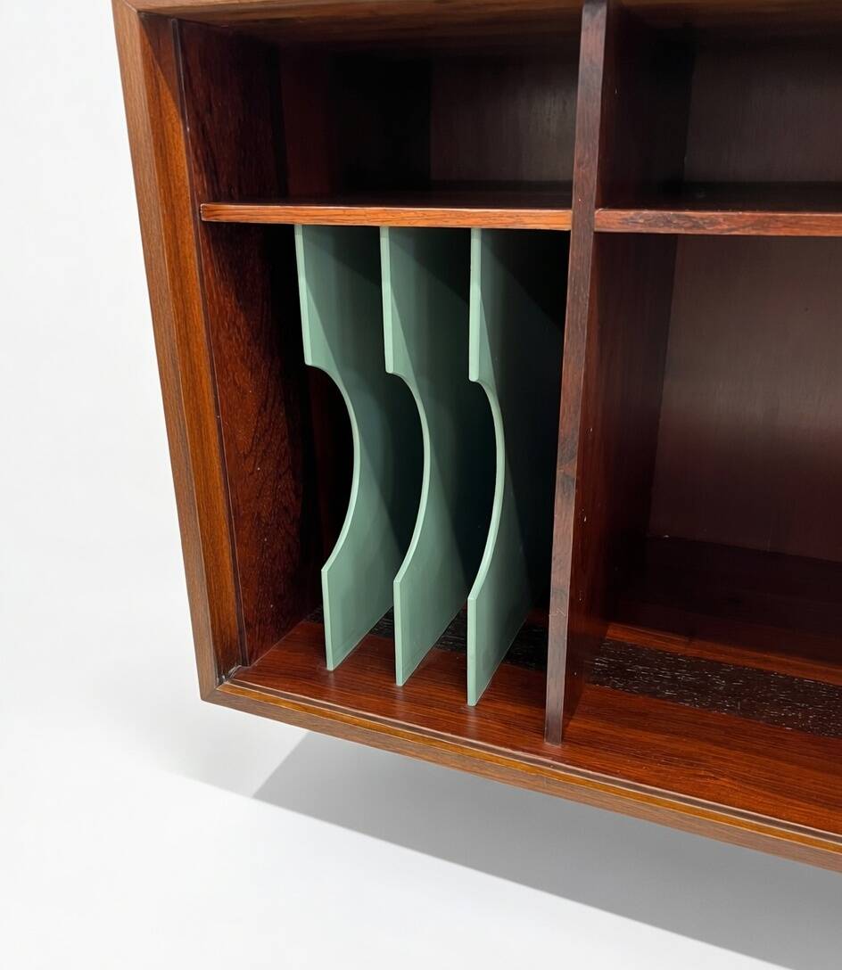 Rosewood Tambour Cabinet By Kai Kristiansen For Feldballes