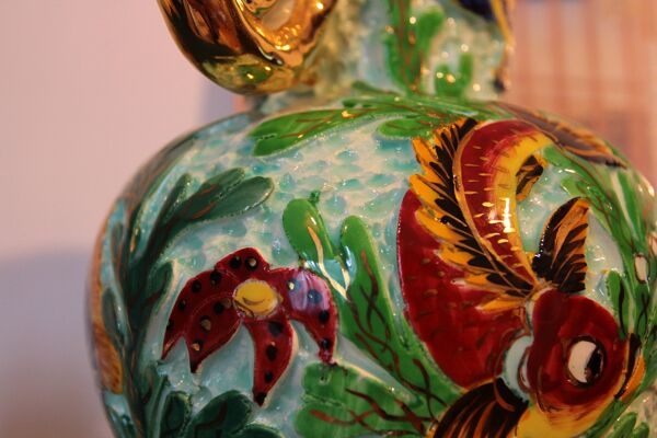 Vase balustre aux poissons, Cerdazur (v. 1950-60)