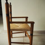 Old straw chair for children
