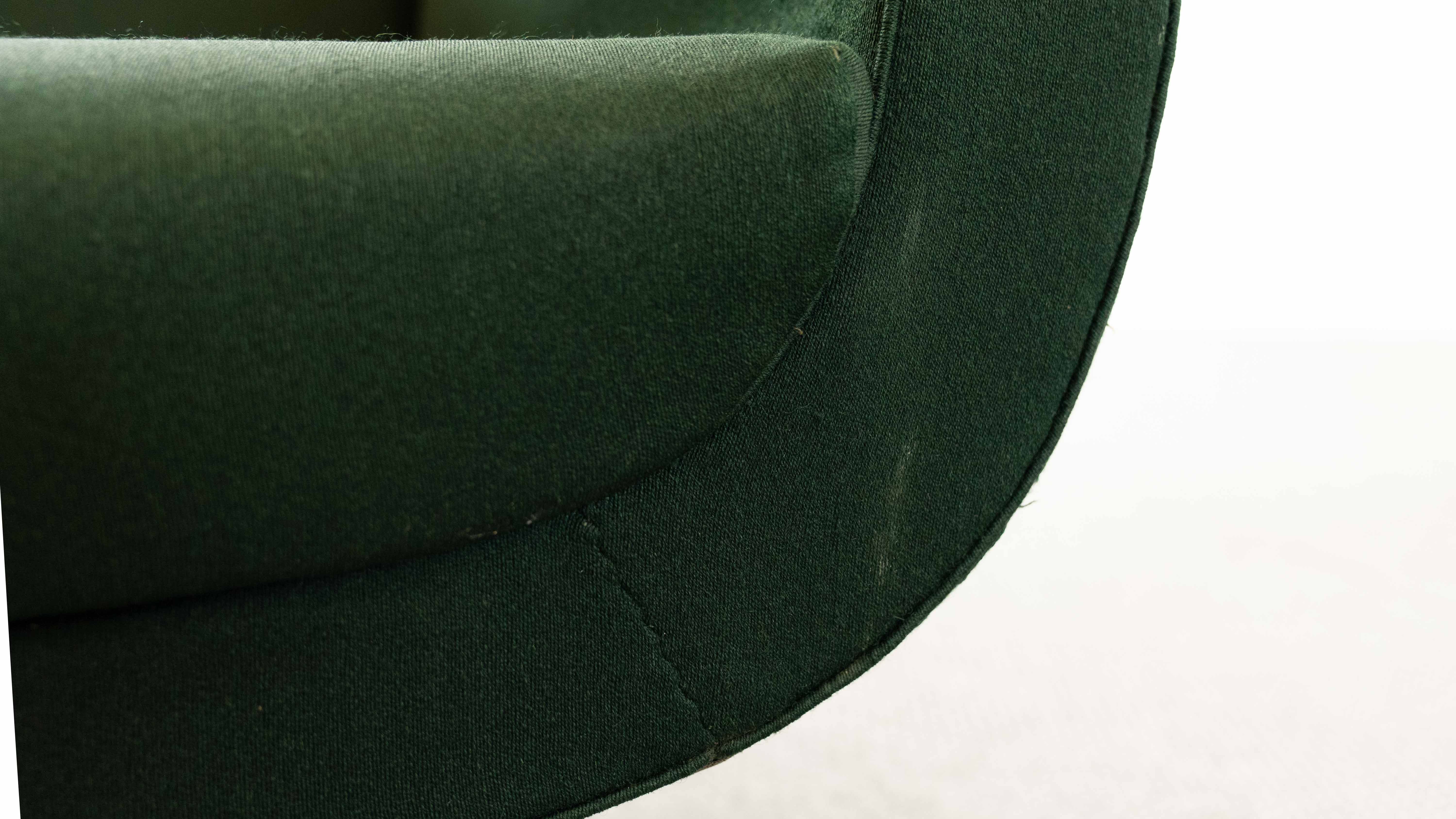Vintage Mid Century Clubchairs - Cocktail Chairs in dark green fabrics 60s