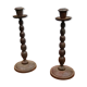 2 bougeoirs en fonte