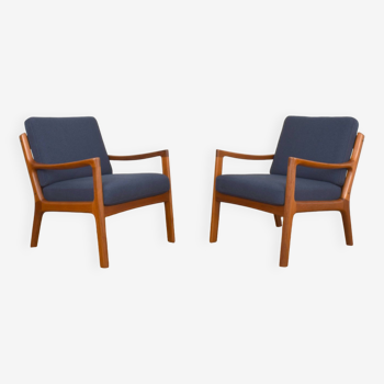 Fauteuils Mid-Century en Teck par Ole Wanscher pour France & Son, Danemark, 1960s, Set de 2