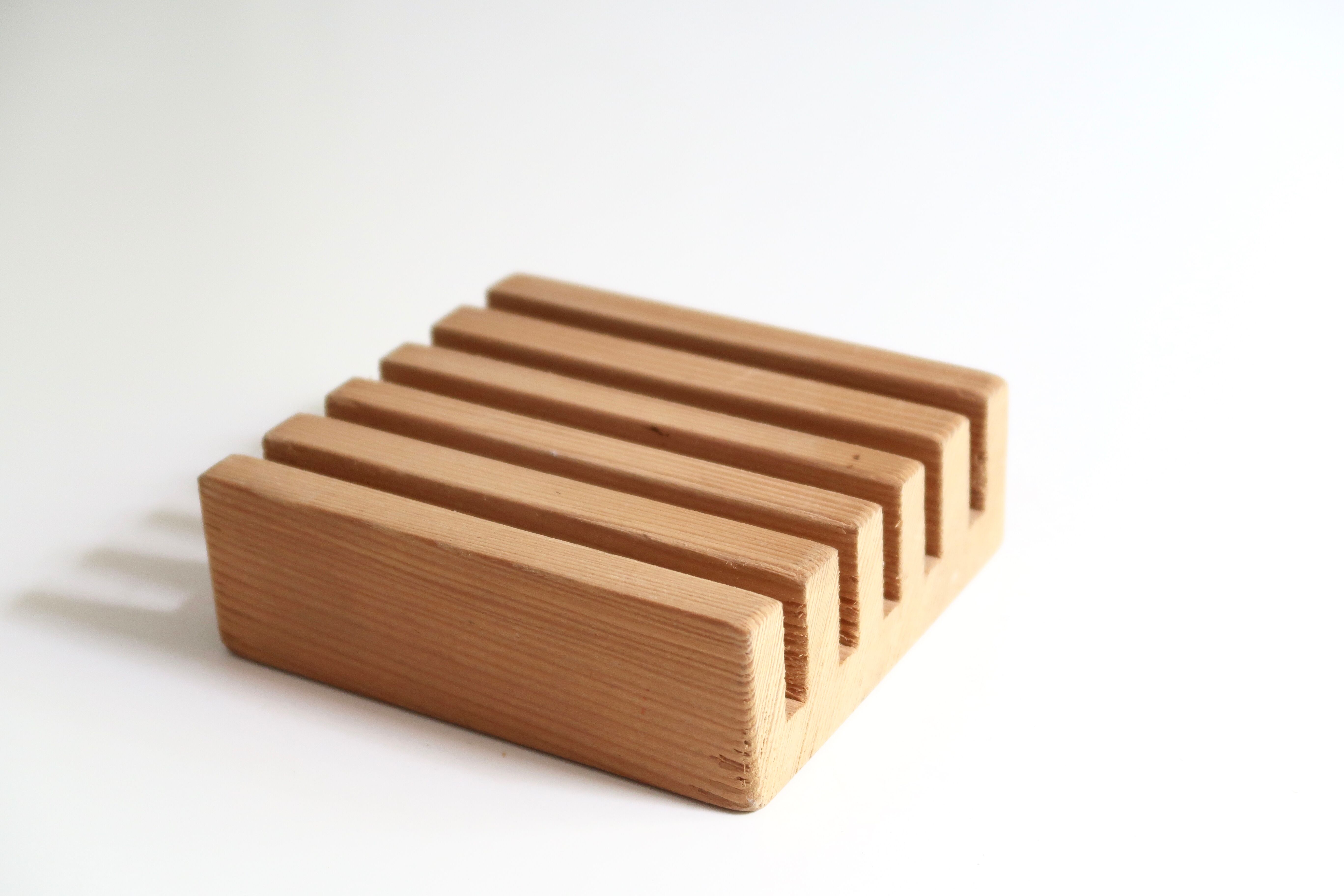 Minimalist wooden mail rack, 70s