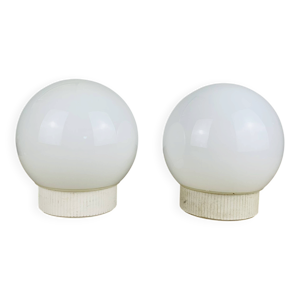 Paire d'appliques globe