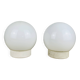 Pair of vintage opaline globe wall lights, ceiling lights