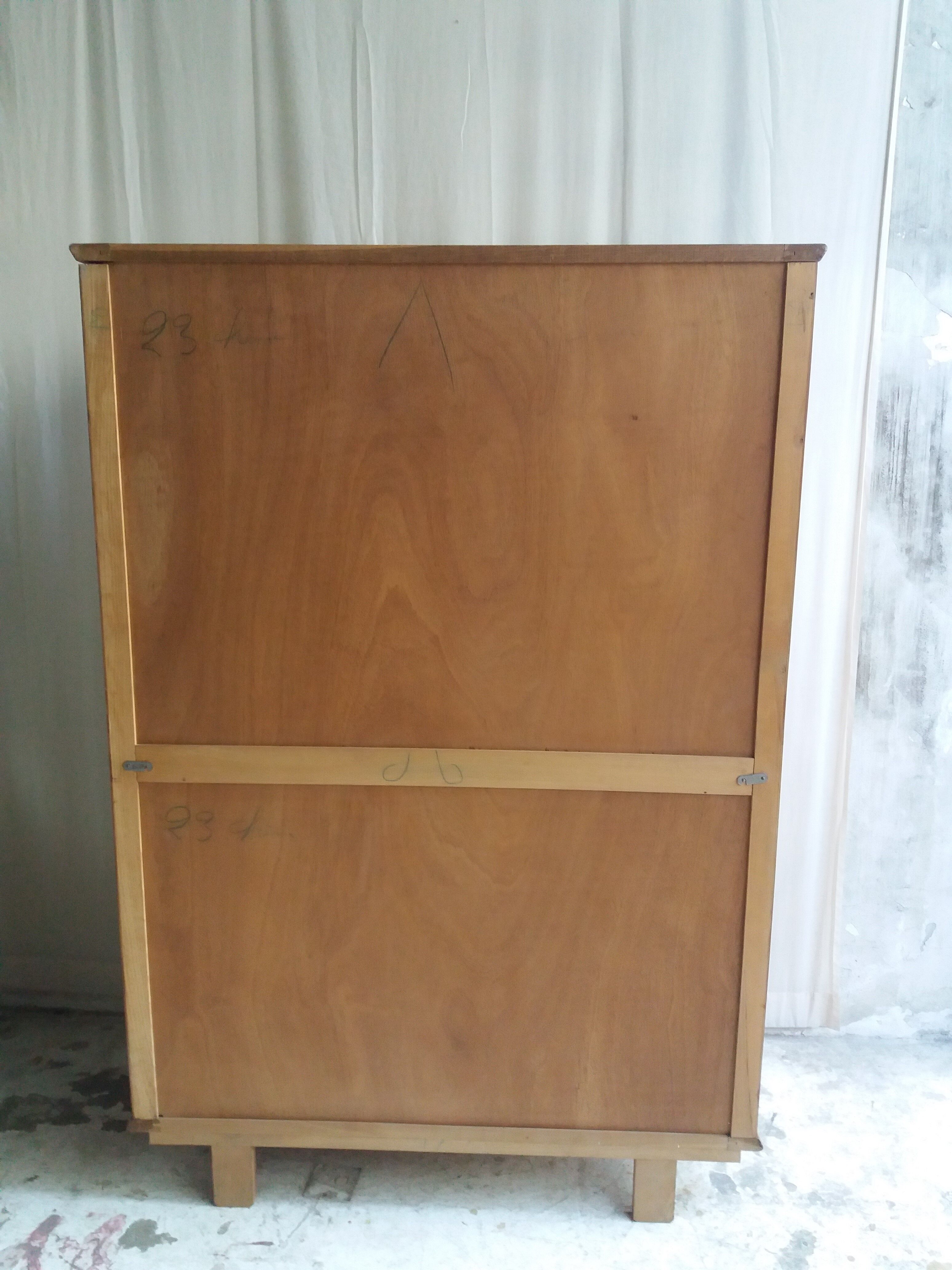 Vintage wardrobe with 2 sliding doors
