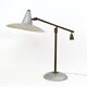 Vintage Brass and Silver Varnished Metal Desk Lamp, Italy