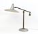 Vintage Brass and Silver Varnished Metal Desk Lamp, Italy