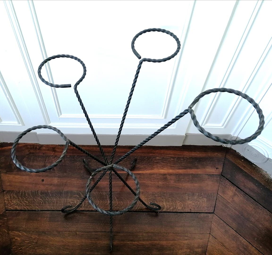 Wrought iron plant holder 1950s