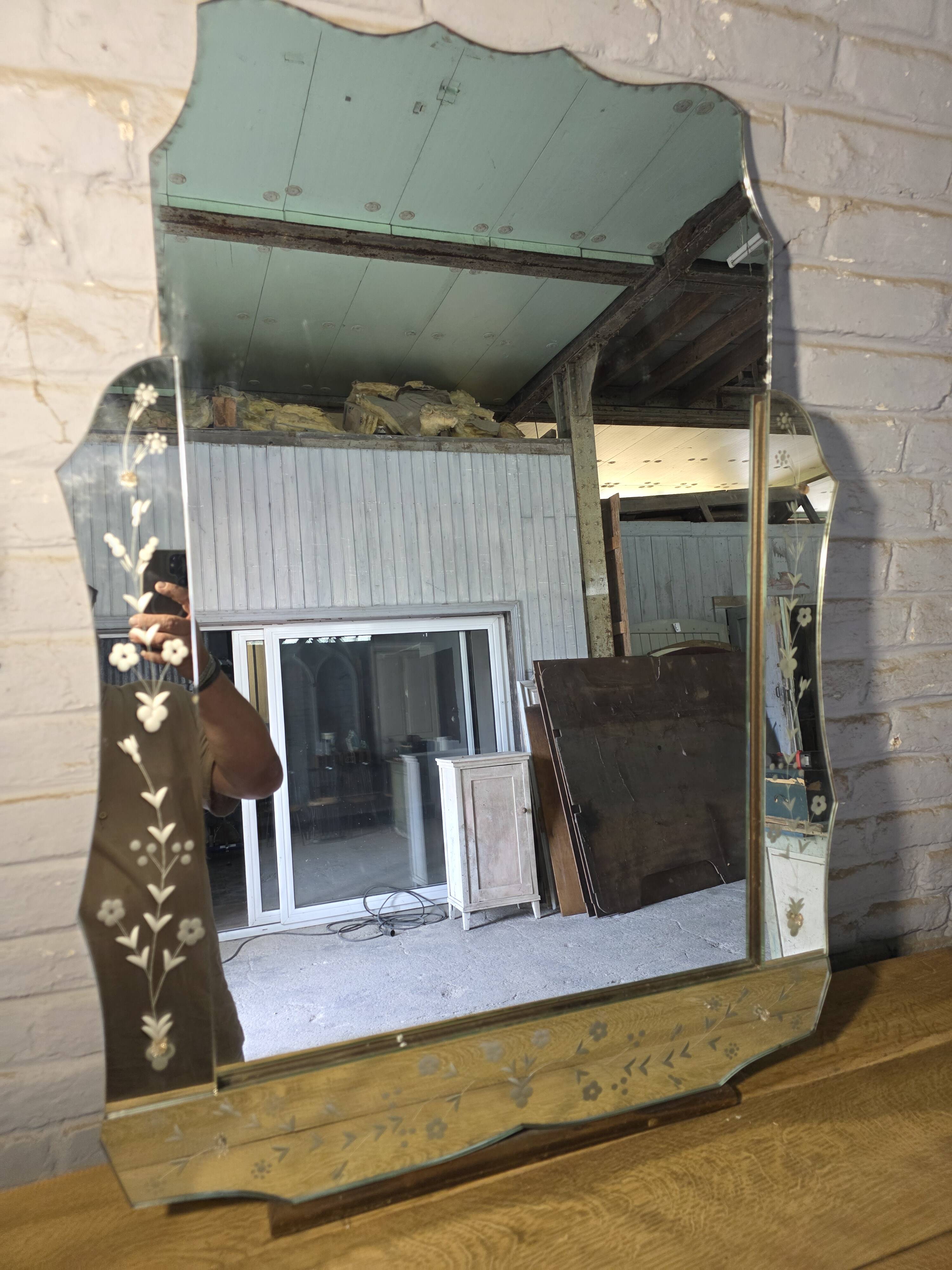 Venetian mirror Art Deco 1930s/40s