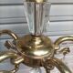 Exceptional bronze chandelier with crystal pendants in working order circa 1910