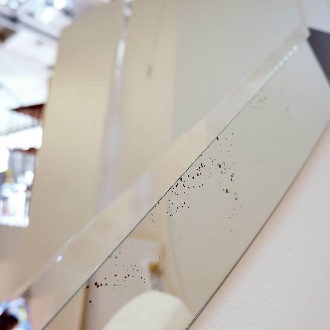 Large Art Deco "diamond" wall mirror
