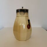 Art deco tisanière pitcher in half porcelain "badonviller"