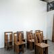 Set of 8 Italian chairs in American walnut Loto Spa