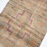 1960s antique wool vintage runner rug