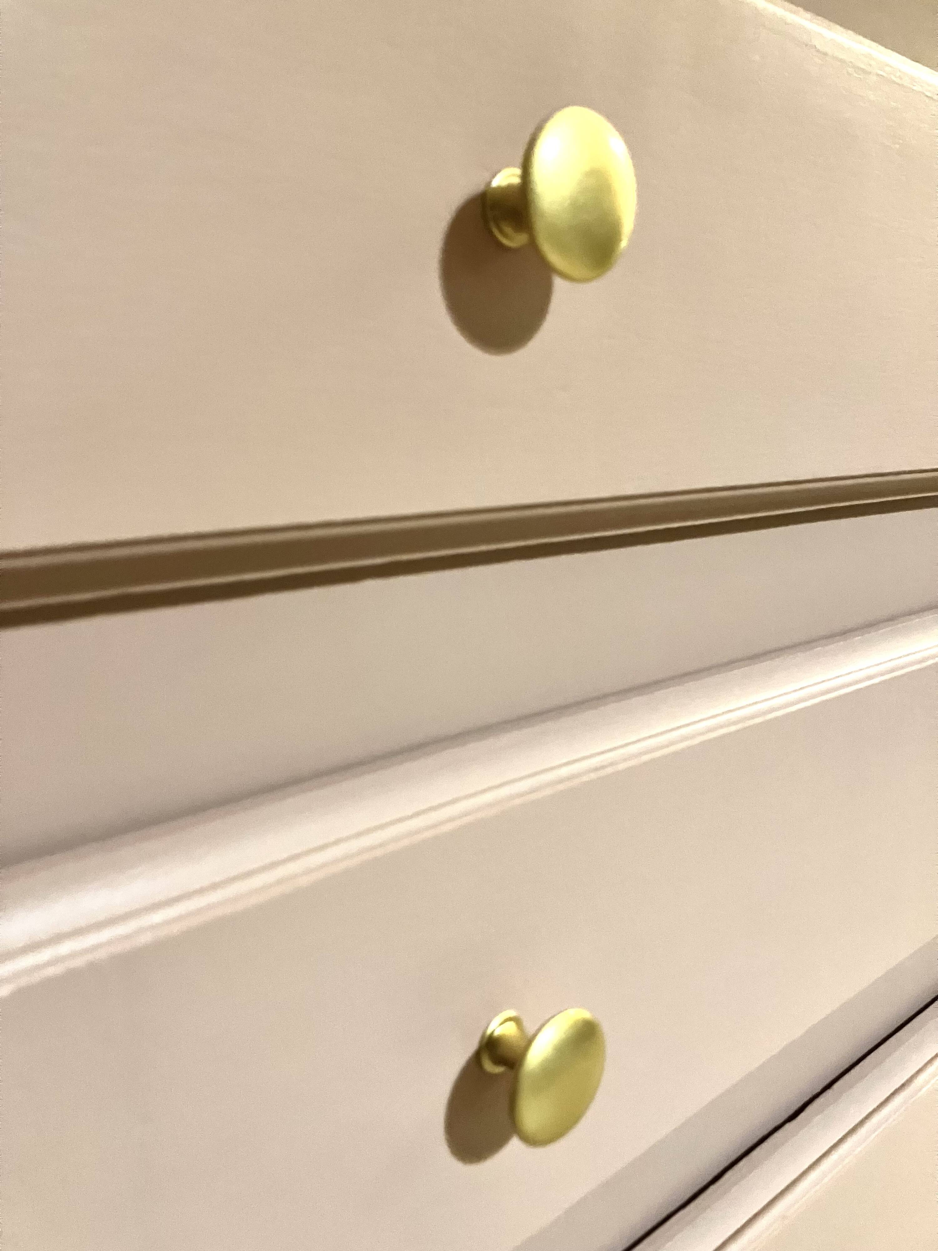 Antique pink wooden chest of drawers