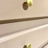 Antique pink wooden chest of drawers