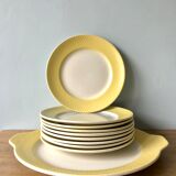 Service à dessert, plat à gâteaux et assiettes