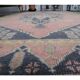 Vintage Turkish Oushak handmade wool runner rug 130x238