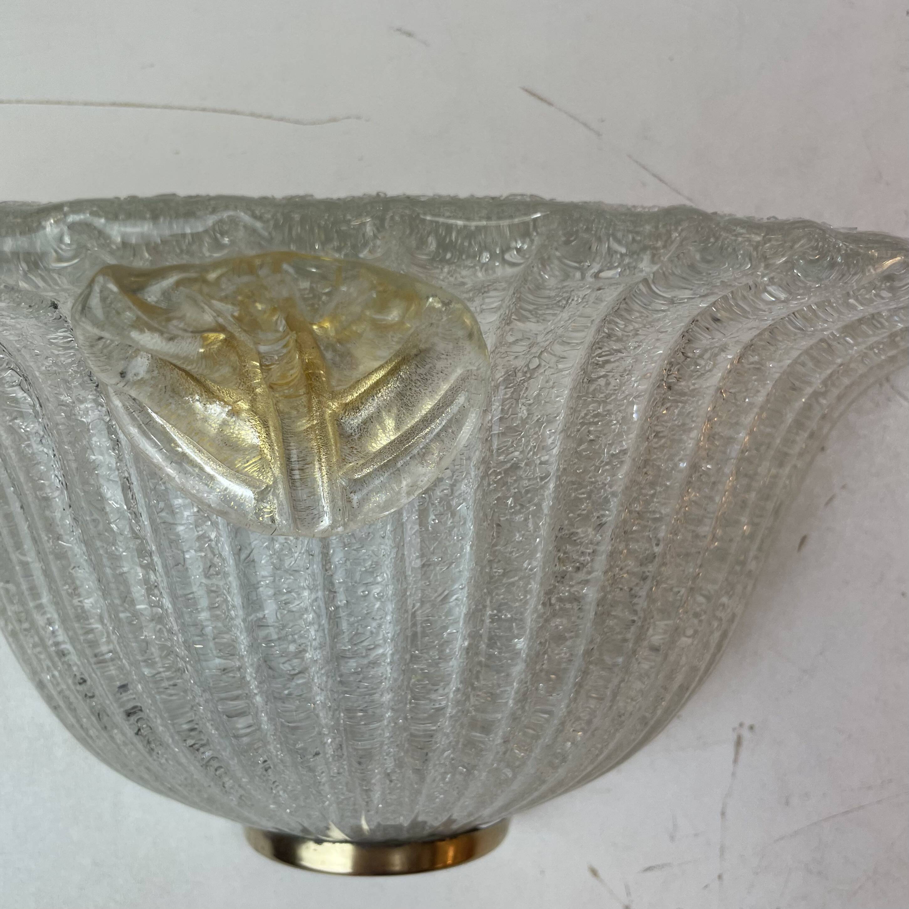 Pair of Murano Graniglia Wall Lamps att. To Italamp, Italy, 1980s