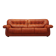 Red leather sofa, Italian design, 1970s, manufacturer: PelleRossi