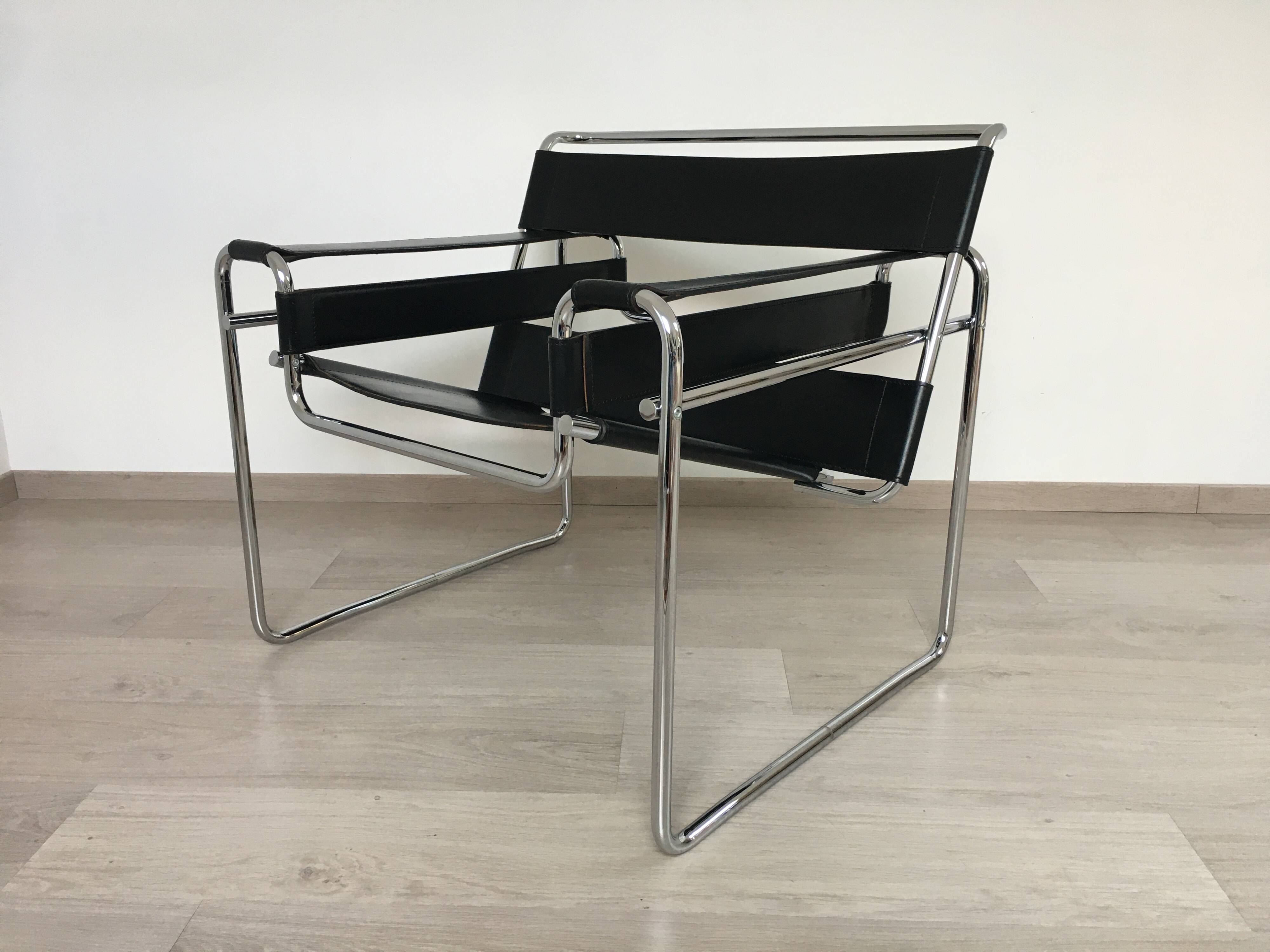 Fauteuil Wassily de Marcel Breuer année 1980