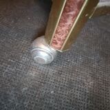 Brass and smoked glass bar trolley with casters