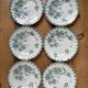 Series of 6 old flat plates “Terre de Fer”
