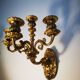 Pair of appliques in gilded bronze and brass late nineteenth h:26CM