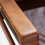 Danish leather sofa set by Arne Wahl Iversen for Komfort