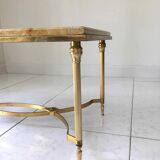 Marble and gilded metal coffee table