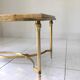 Table basse marbre et métal doré