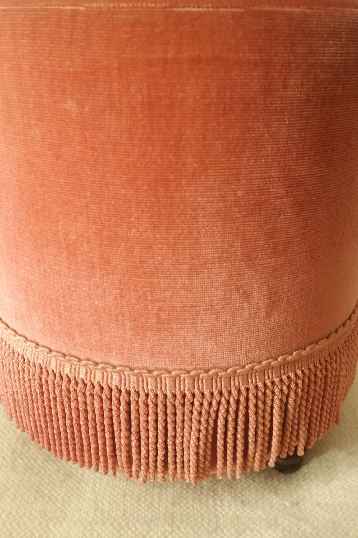 Ottoman ottoman vintage pink velvet