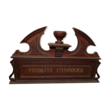Pediment or top of furniture in natural wood XIX century