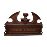 Pediment or top of furniture in natural wood XIX century