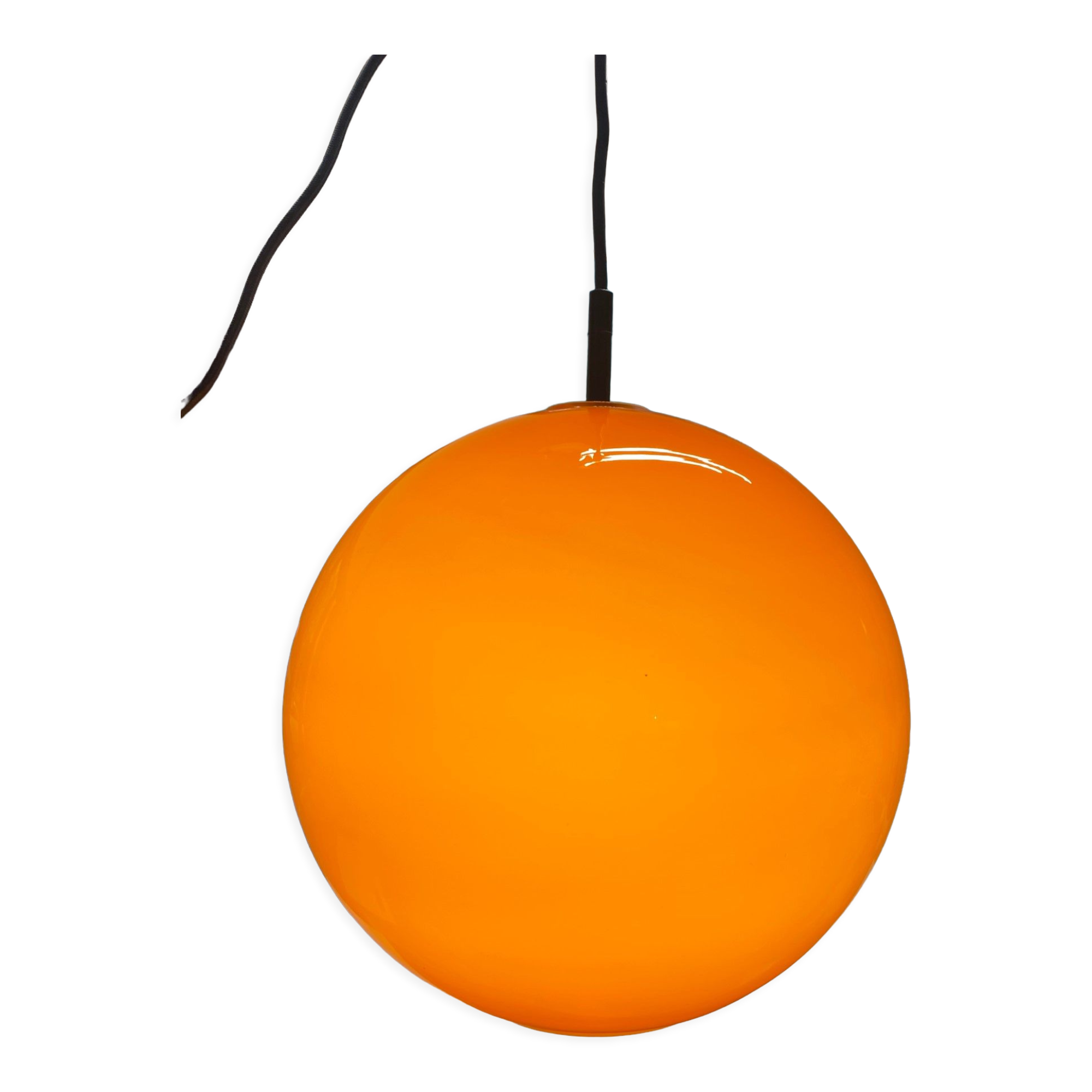 Orange ball chandelier