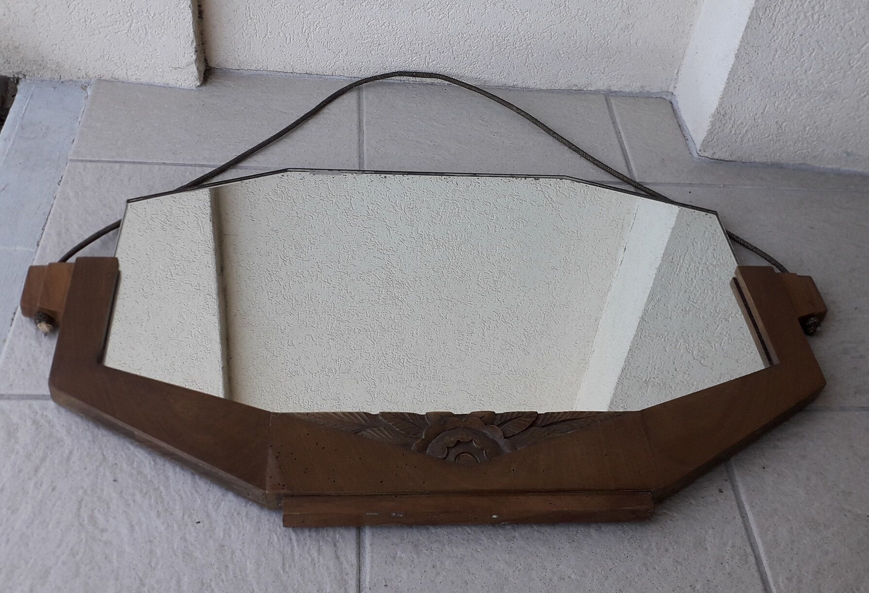 Miroir années 60 bois