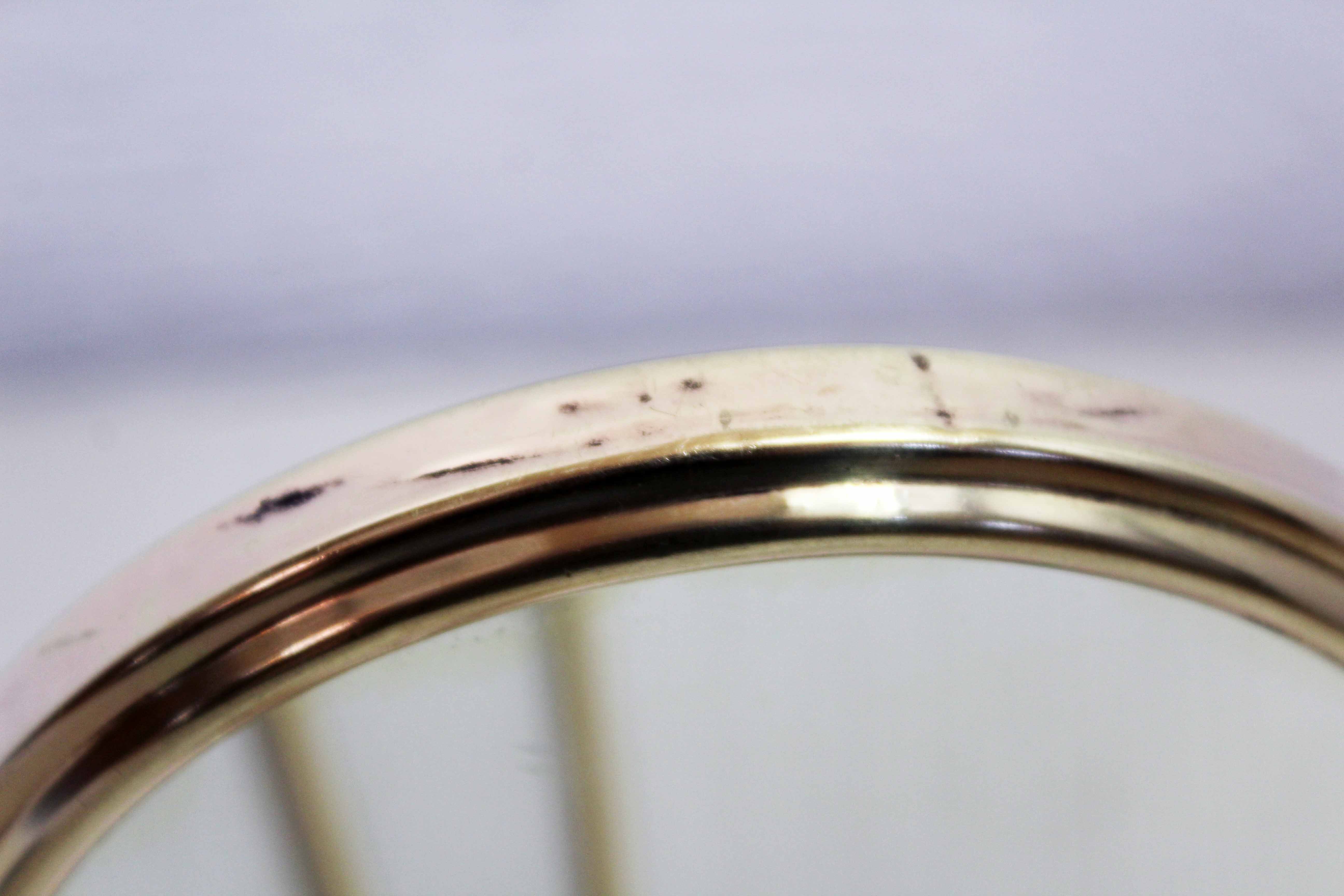 Brass barber mirror