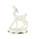 Ceramic deer figurine, glazed Danish pottery from the 1970s