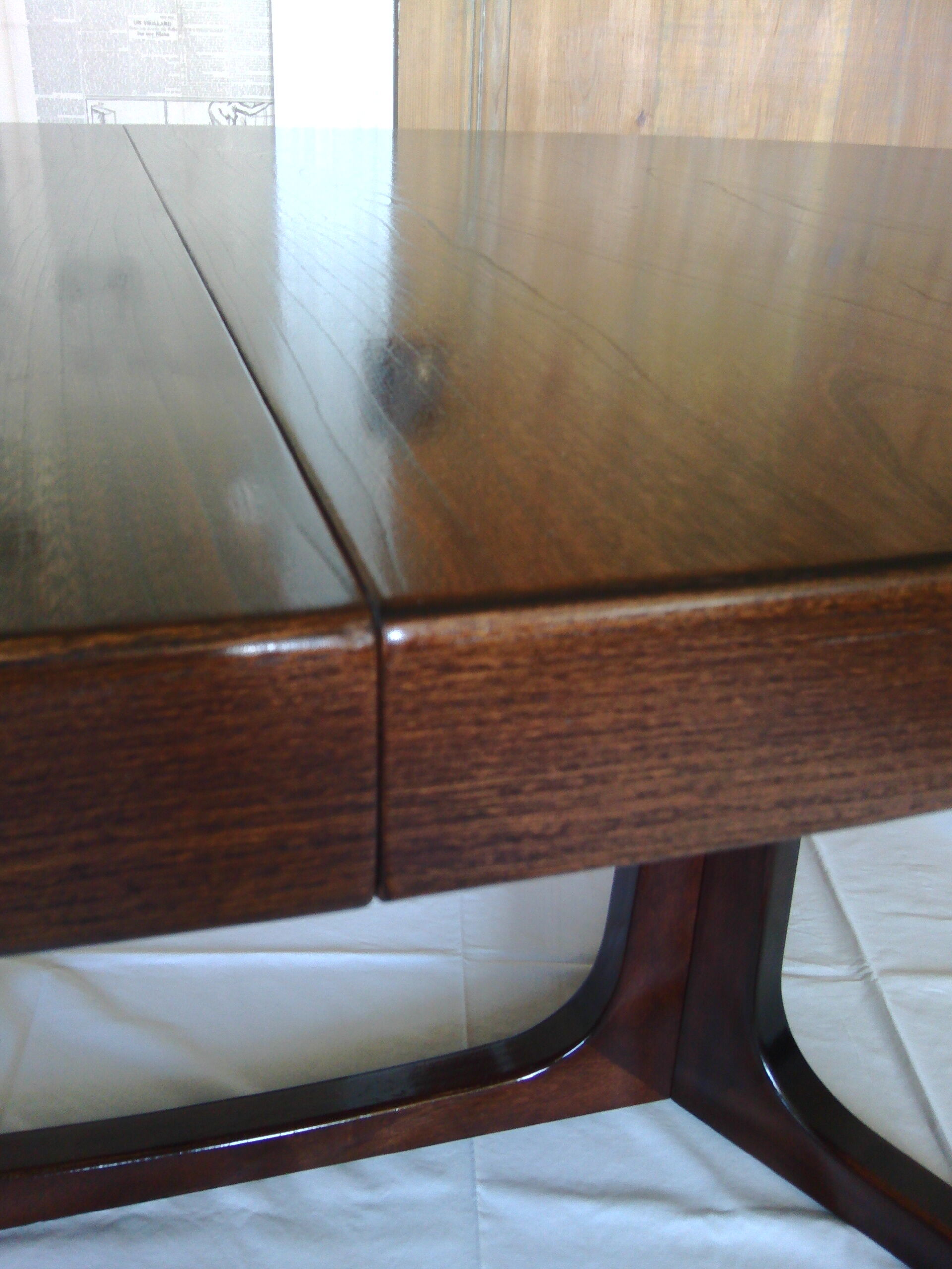 Vintage oval dining table with extensions for Baumann - 1960