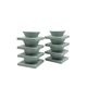 Set of 9 ceramic light blue ceramic bowls, I + I Italy, 1970s