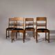 Amsterdam School oak dining chairs, Netherlands, 1920s