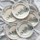 5 “Mignon” Longwy ironstone flat plates