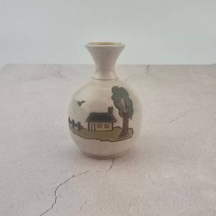 Petit vase vintage campagne en grès poterie Biron à Bouffioulx