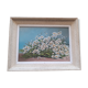 Vintage still life painting with daisies