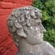 Weathered garden sculpture David concrete bust