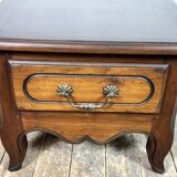 Table basse bout de canapé en noyer style louis Philippe