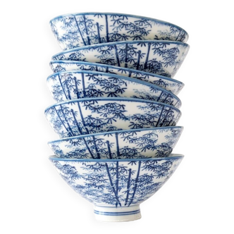 7 bols asiatiques en porcelaine