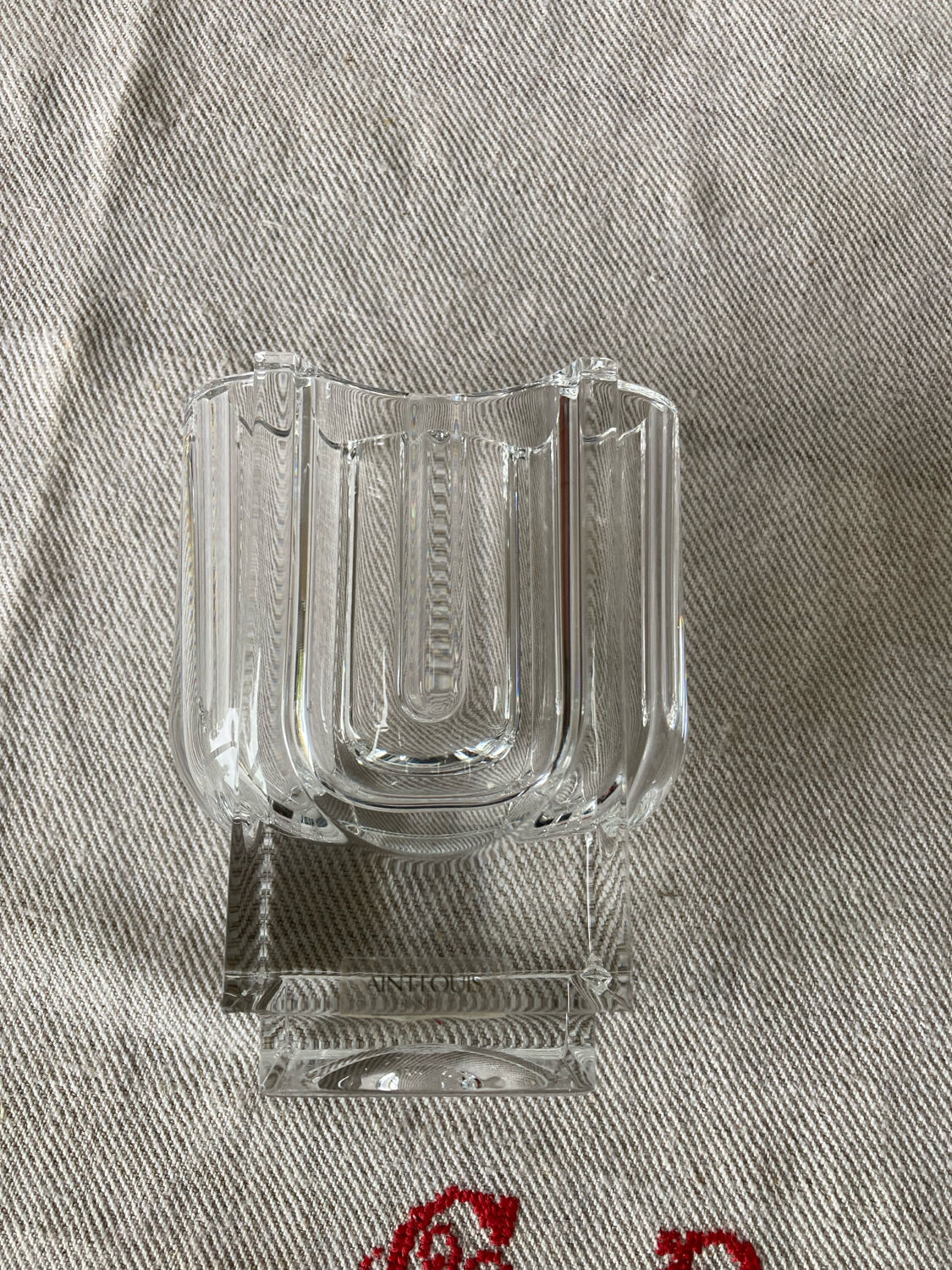 Small crystal vase St Louis, Art Deco