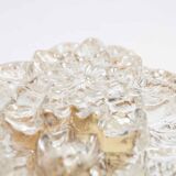 Gold floral glass ceiling light 1960